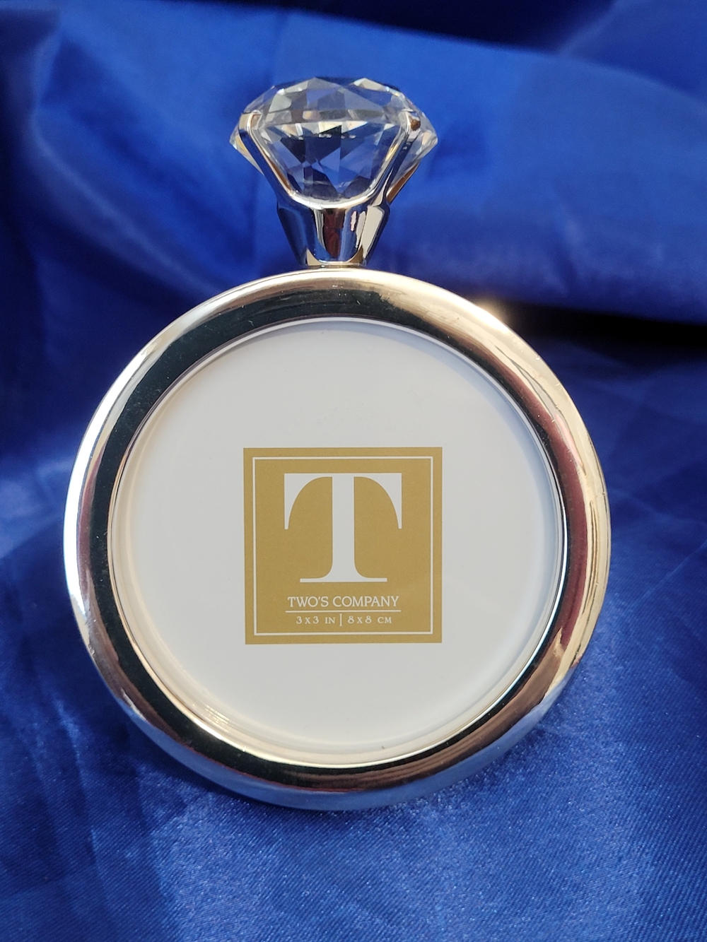 Metal and Crystal Diamond Ring Picture Frame Two's Company
